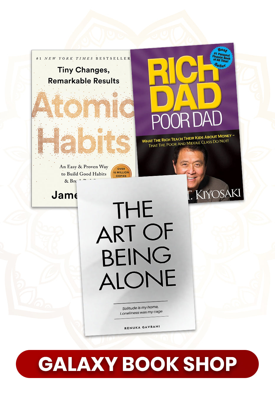 Best selling deal Rich dad , atomic habits , the art of being alone