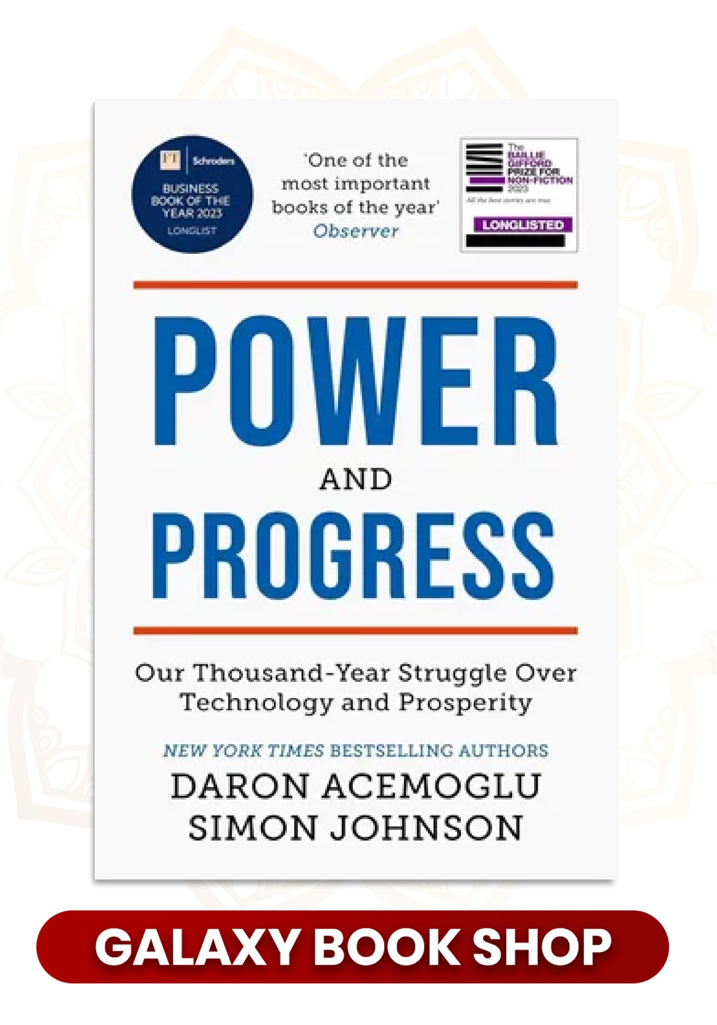 Power and Progress: Our Thousand-Year Struggle Over Technology and Prosperity by Daron Acemoğlu (Premium Quality)