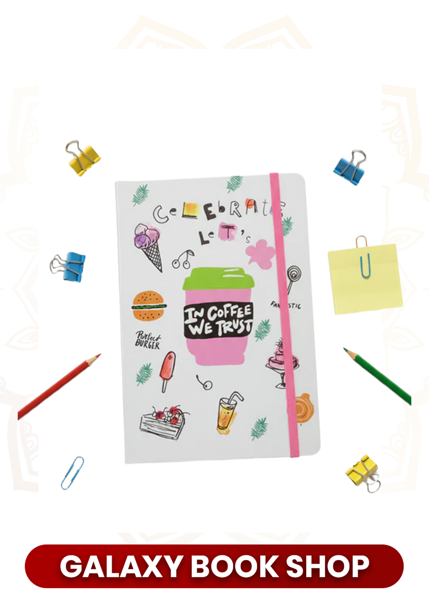 Coffee We Trust Doodle Notebook