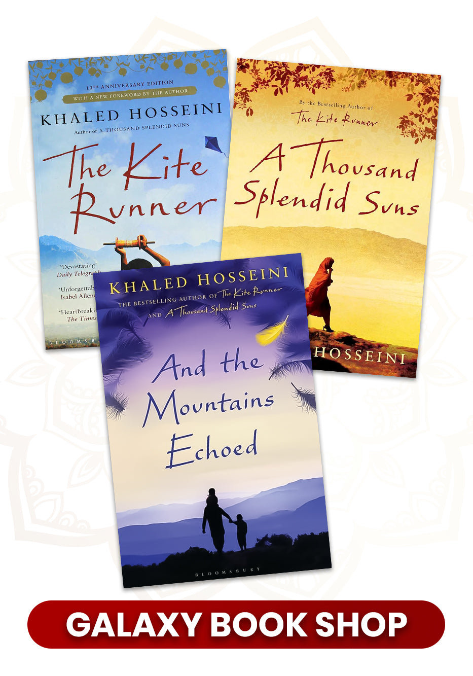 Khaled Hosseini 3-Book Collection Set – The Kite Runner, A Thousand Splendid Suns & And the Mountains Echoed